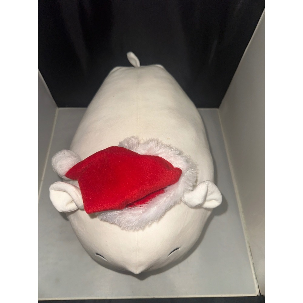 Bun Bun! Polar Bear Christmas Santa Hat Large Plush Stuffed Animal White 12 Inch - Picture 2 of 5